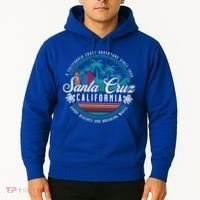 Retro Santa Cruz California Sandy Beaches Breaking Waves Gift Hoodie thumb 2