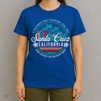 Retro Santa Cruz California Sandy Beaches Breaking Waves Gift T-Shirt thumb 4