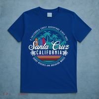Retro Santa Cruz California Sandy Beaches Breaking Waves Gift T-Shirt thumb 5