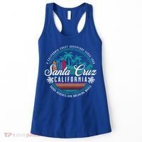 Retro Santa Cruz California Sandy Beaches Breaking Waves Gift Women's Tank Top thumb 0