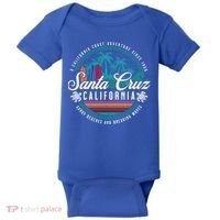 Retro Santa Cruz California Sandy Beaches Breaking Waves Gift Baby Bodysuit thumb 0