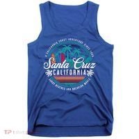 Retro Santa Cruz California Sandy Beaches Breaking Waves Gift Tank Top thumb 0
