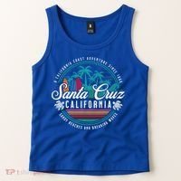 Retro Santa Cruz California Sandy Beaches Breaking Waves Gift Tank Top thumb 2