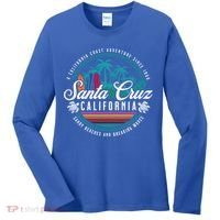 Retro Santa Cruz California Sandy Beaches Breaking Waves Gift Women's Long Sleeve Shirt thumb 0