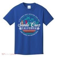 Retro Santa Cruz California Sandy Beaches Breaking Waves Gift Kids T-Shirt thumb 0
