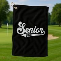 Retro Senior Classic Of 2026 Graduation Golf Towel thumb 1