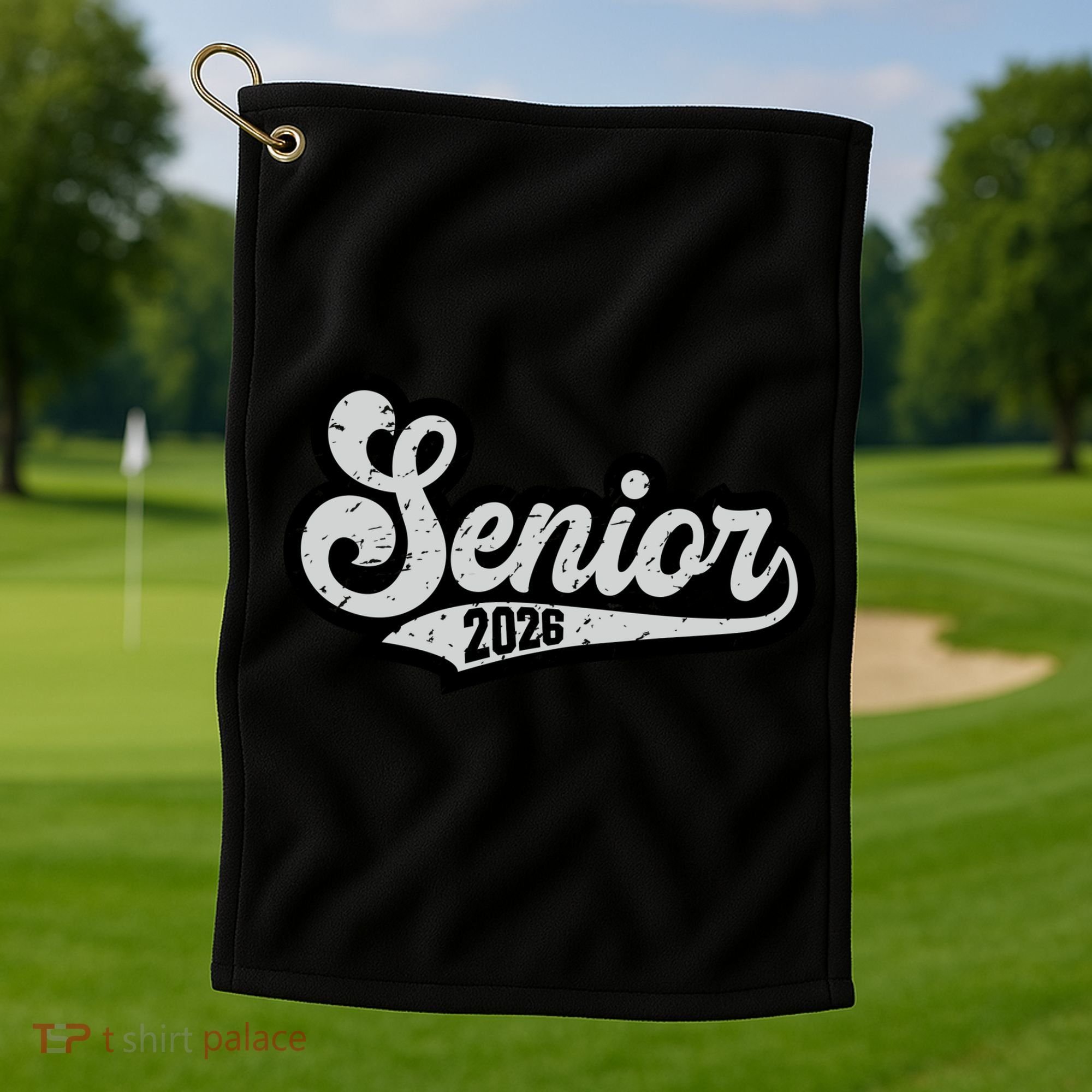Retro Senior Classic Of 2026 Graduation Golf Towel