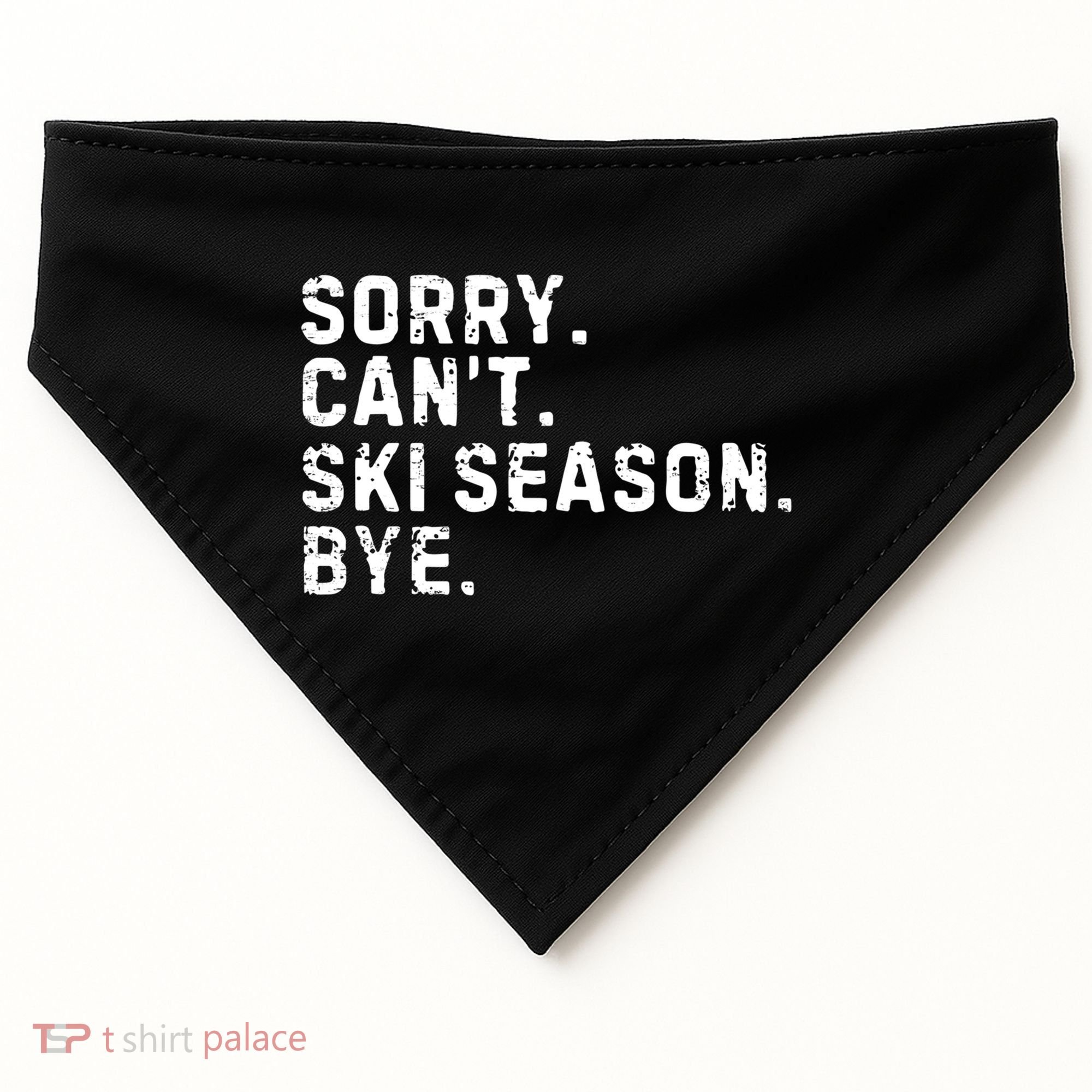 Retro Sorry Can’T Ski Season Bye Funny Skiing Lover Saying Gift USA-Made Doggie Bandana