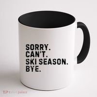 Retro Sorry Can’T Ski Season Bye Funny Skiing Lover Saying Gift Coffee Mug thumb 1