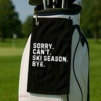 Retro Sorry Can’T Ski Season Bye Funny Skiing Lover Saying Gift Golf Towel thumb 2