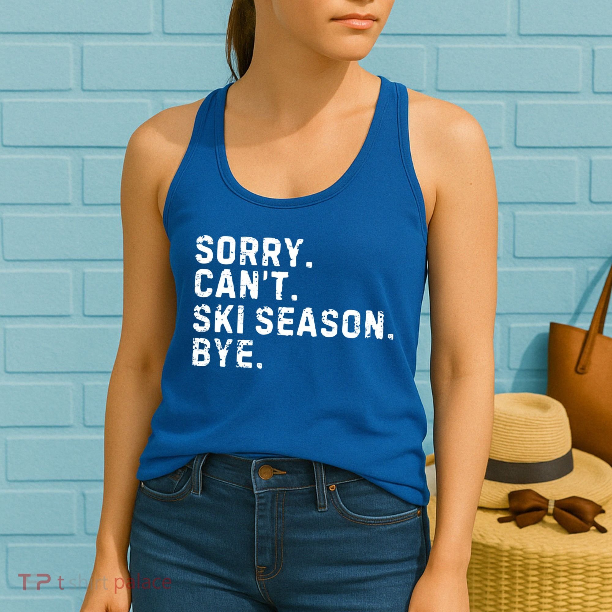 Retro Sorry Can’T Ski Season Bye Funny Skiing Lover Saying Gift Women's Tank Top