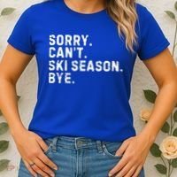 Retro Sorry Can’T Ski Season Bye Funny Skiing Lover Saying Gift Women's T-Shirt thumb 2