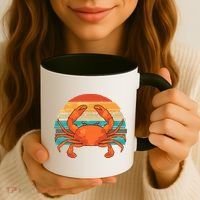 Retro Seafood Crab Lover Crabbing Sea Animal Crab Coffee Mug thumb 3