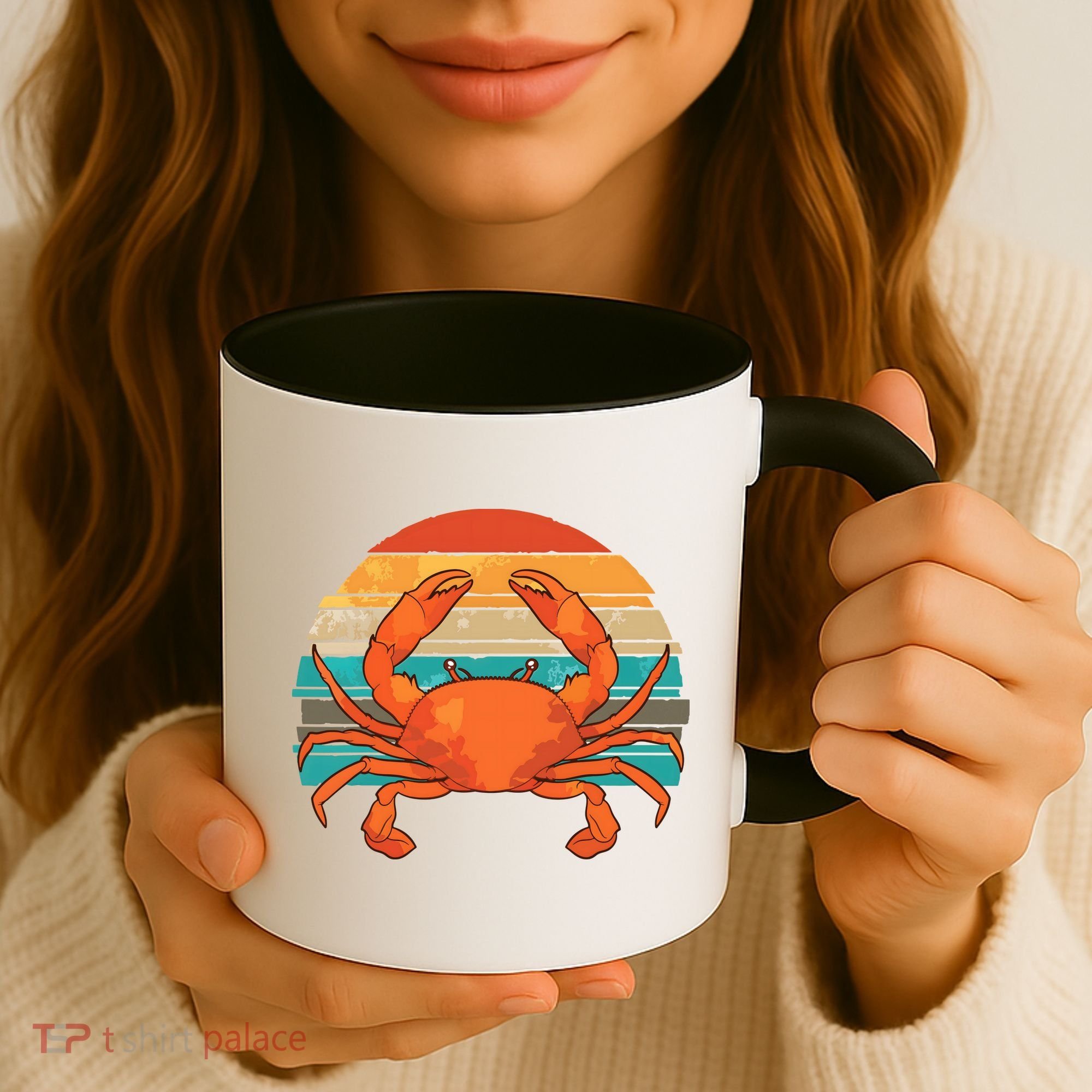 Retro Seafood Crab Lover Crabbing Sea Animal Crab Coffee Mug