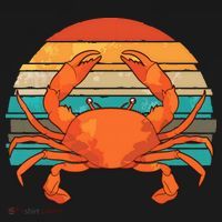 Retro Seafood Crab Lover Crabbing Sea Animal Crab Ornament thumb 1