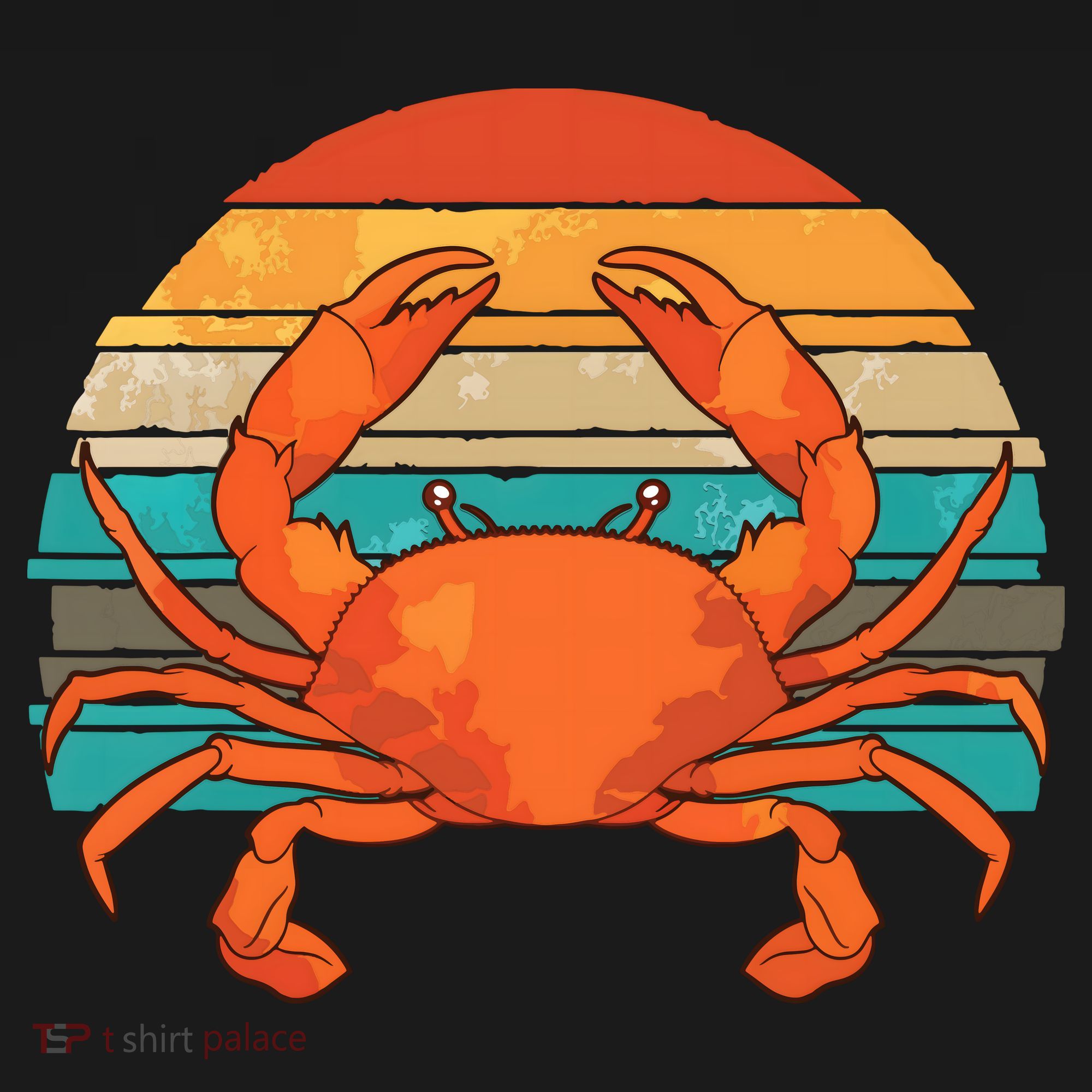Retro Seafood Crab Lover Crabbing Sea Animal Crab Ornament