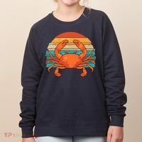 Retro Seafood Crab Lover Crabbing Sea Animal Crab Women's Sweatshirt thumb 0