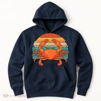 Retro Seafood Crab Lover Crabbing Sea Animal Crab Hoodie thumb 0