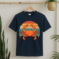 Retro Seafood Crab Lover Crabbing Sea Animal Crab T-Shirt thumb 2