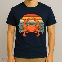 Retro Seafood Crab Lover Crabbing Sea Animal Crab T-Shirt thumb 3