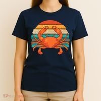 Retro Seafood Crab Lover Crabbing Sea Animal Crab T-Shirt thumb 4