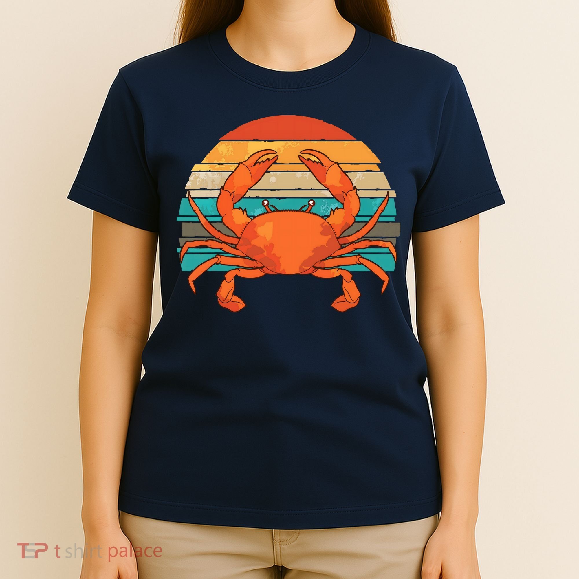 Retro Seafood Crab Lover Crabbing Sea Animal Crab T-Shirt