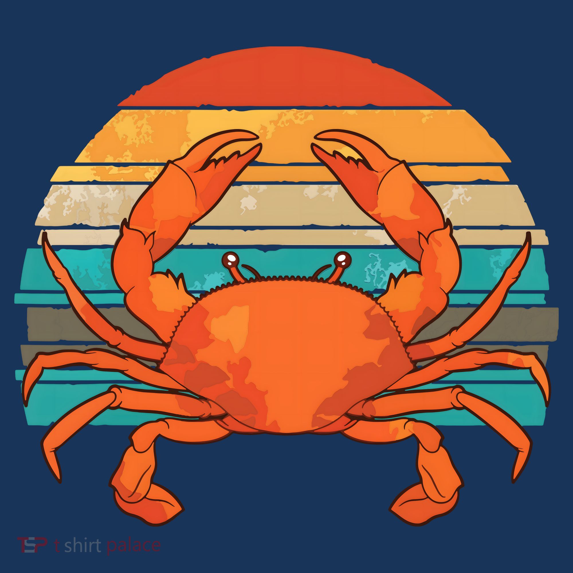 Retro Seafood Crab Lover Crabbing Sea Animal Crab Women's Hoodie