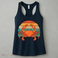 Retro Seafood Crab Lover Crabbing Sea Animal Crab Women's Tank Top thumb 3