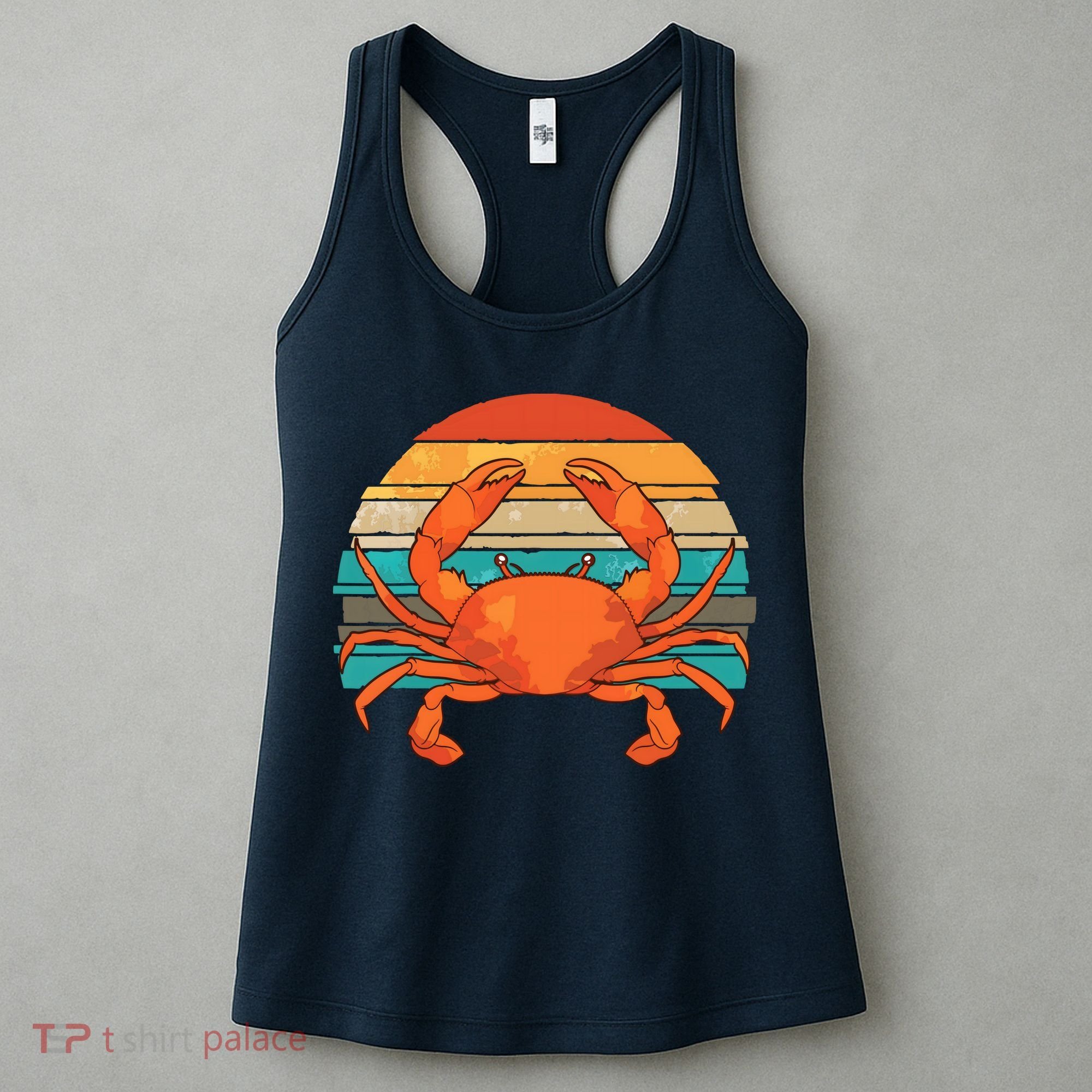 Retro Seafood Crab Lover Crabbing Sea Animal Crab Women's Tank Top