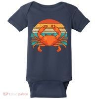 Retro Seafood Crab Lover Crabbing Sea Animal Crab Baby Bodysuit thumb 0
