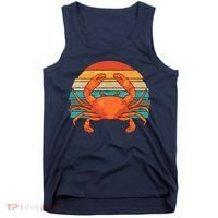Retro Seafood Crab Lover Crabbing Sea Animal Crab Tank Top thumb 0