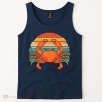 Retro Seafood Crab Lover Crabbing Sea Animal Crab Tank Top thumb 2
