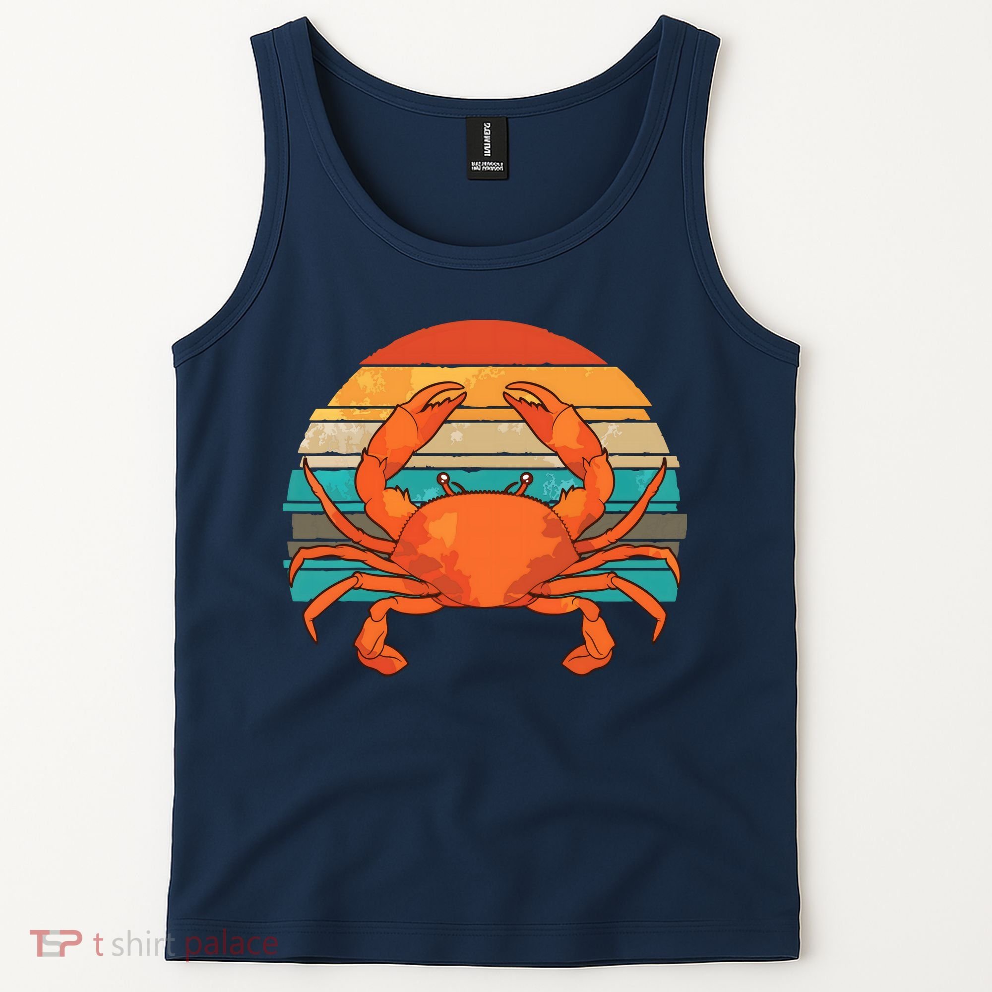 Retro Seafood Crab Lover Crabbing Sea Animal Crab Tank Top