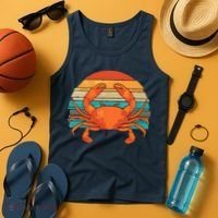 Retro Seafood Crab Lover Crabbing Sea Animal Crab Tank Top thumb 4