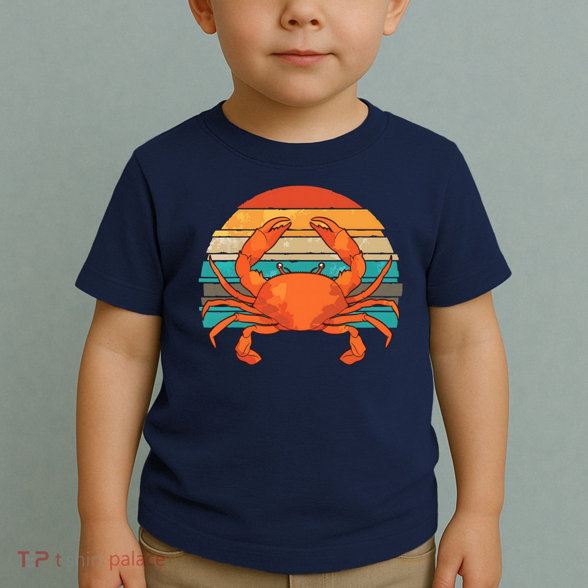 Retro Seafood Crab Lover Crabbing Sea Animal Crab Toddler T-Shirt