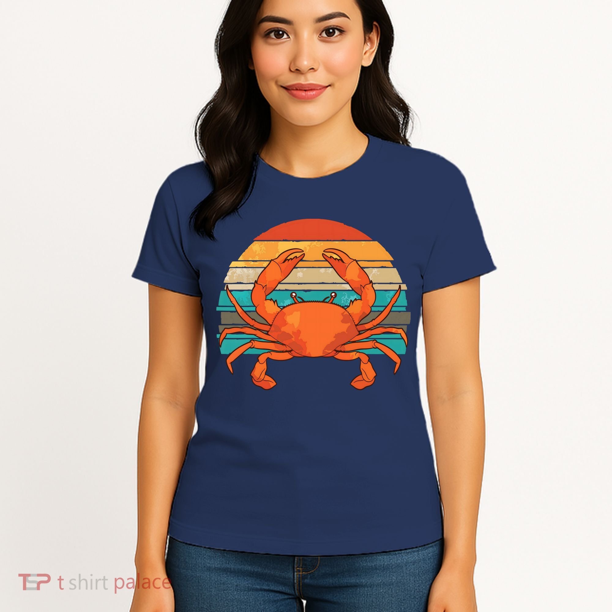 Retro Seafood Crab Lover Crabbing Sea Animal Crab Women's T-Shirt