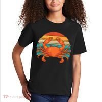 Retro Seafood Crab Lover Crabbing Sea Animal Crab Kids T-Shirt thumb 2