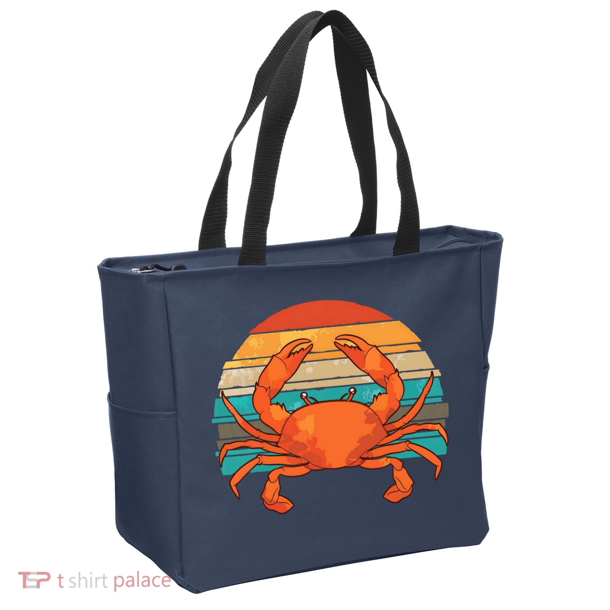 Retro Seafood Crab Lover Crabbing Sea Animal Crab Tote Bag