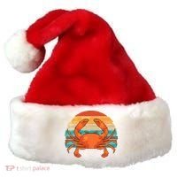 Retro Seafood Crab Lover Crabbing Sea Animal Crab Santa Hat thumb 0