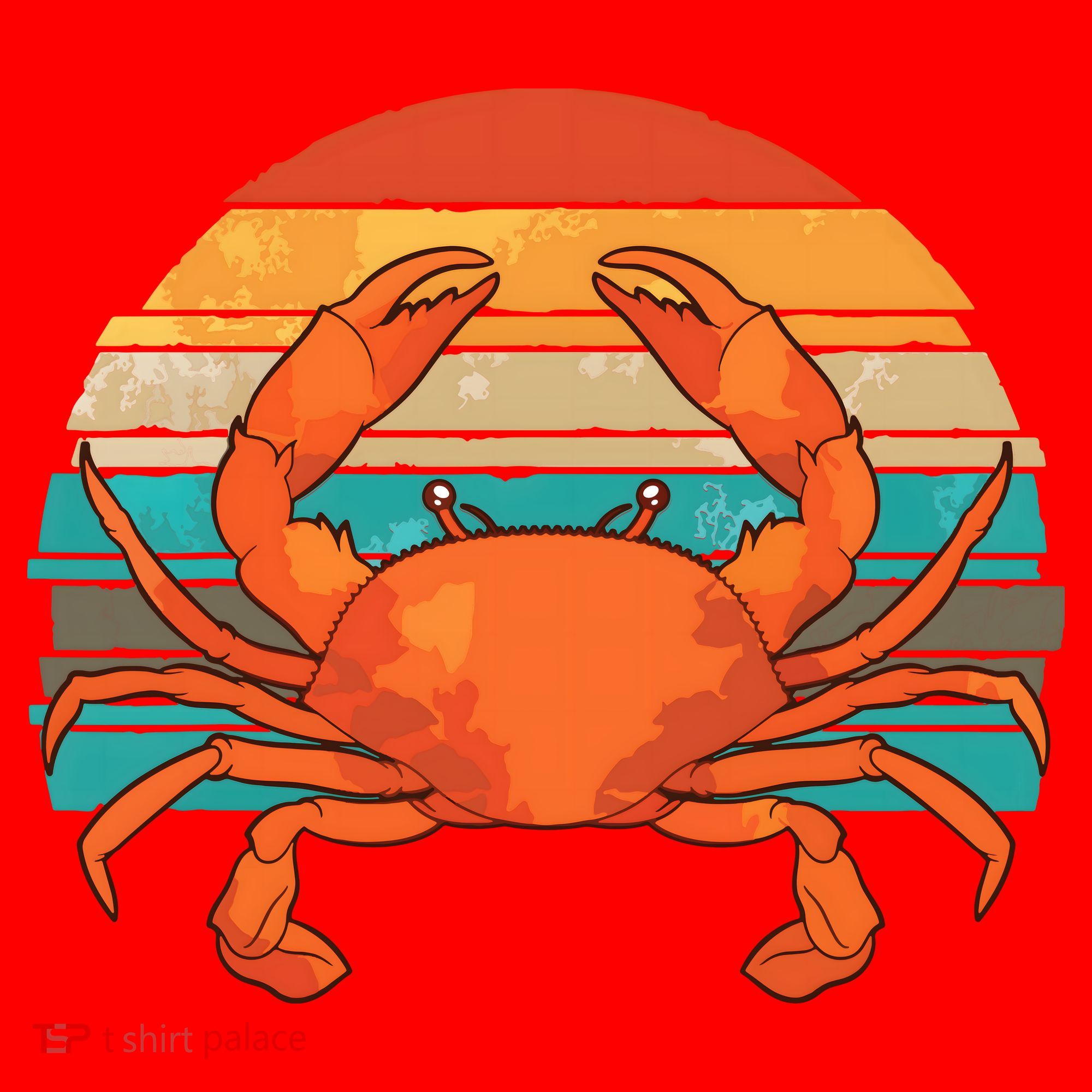 Retro Seafood Crab Lover Crabbing Sea Animal Crab Santa Hat