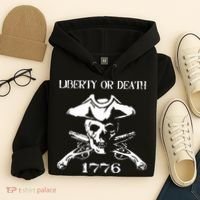 Revolutionary Skull Crossbones Flintlock Cool Hoodie thumb 4