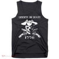 Revolutionary Skull Crossbones Flintlock Cool Tank Top thumb 0