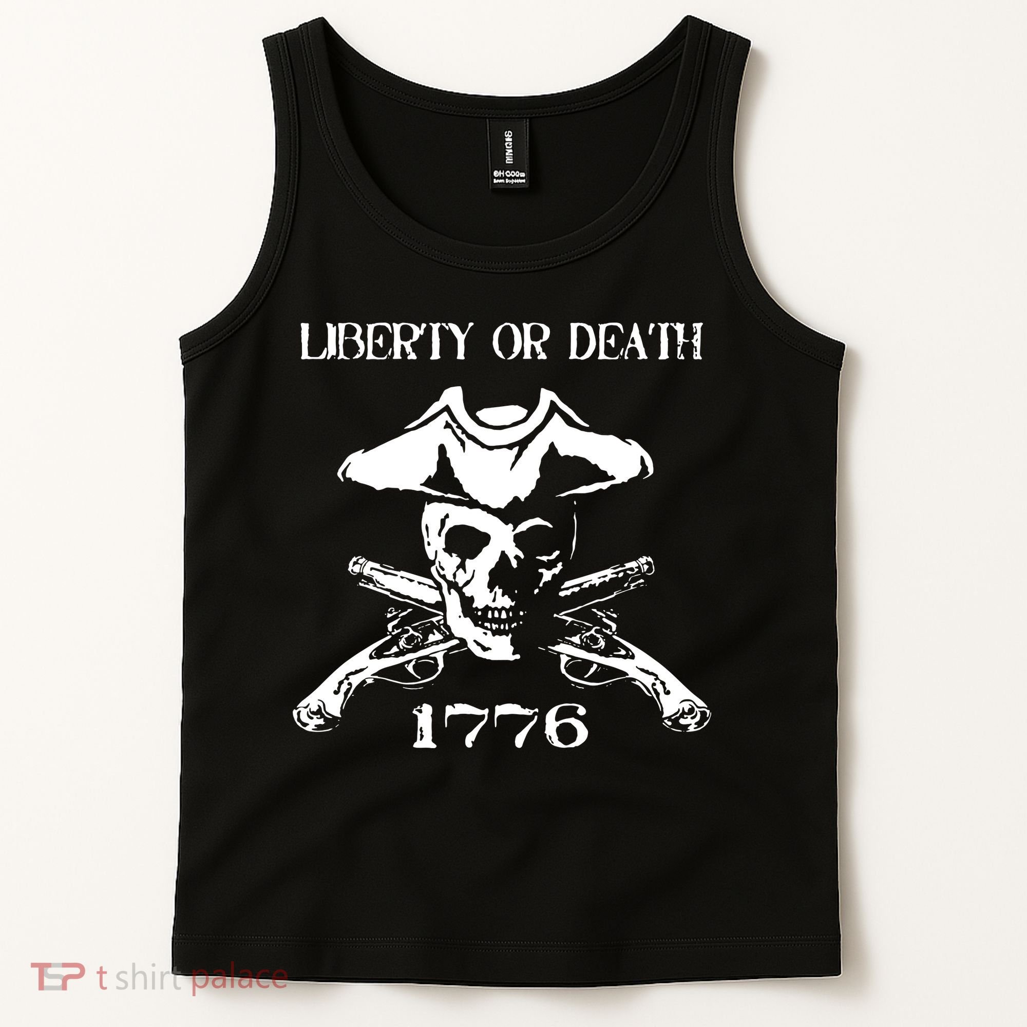 Revolutionary Skull Crossbones Flintlock Cool Tank Top