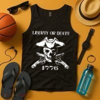 Revolutionary Skull Crossbones Flintlock Cool Tank Top thumb 4