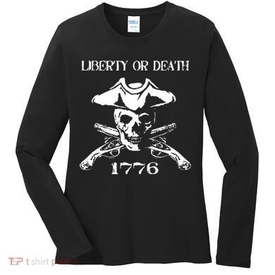 Revolutionary Skull Crossbones Flintlock Cool Women's Long Sleeve Shirt