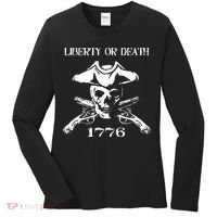Revolutionary Skull Crossbones Flintlock Cool Women's Long Sleeve Shirt thumb 0