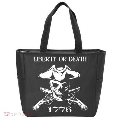 Revolutionary Skull Crossbones Flintlock Cool Tote Bag