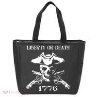 Revolutionary Skull Crossbones Flintlock Cool Tote Bag thumb 0