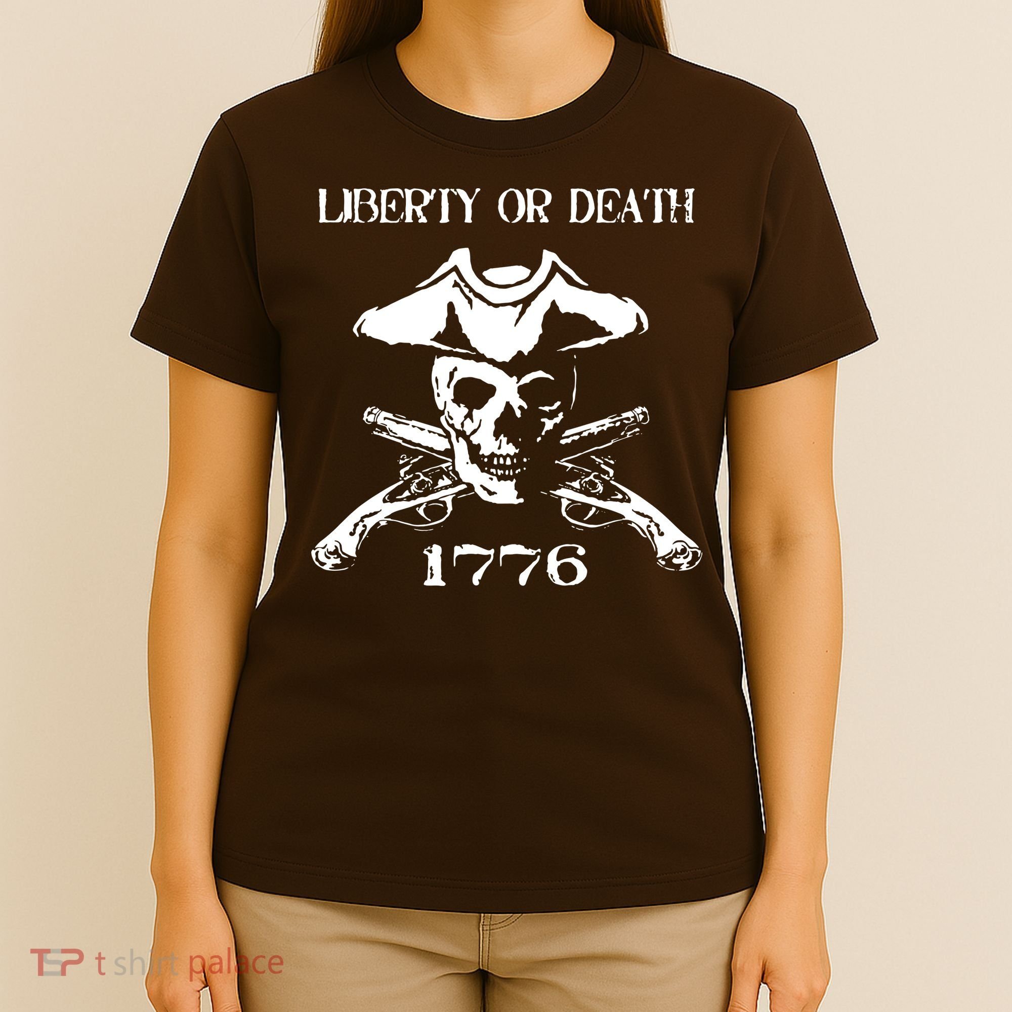 Revolutionary Skull Crossbones Flintlock Cool T-Shirt