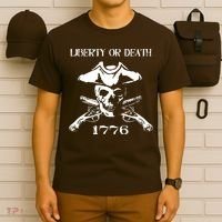 Revolutionary Skull Crossbones Flintlock Cool T-Shirt thumb 6